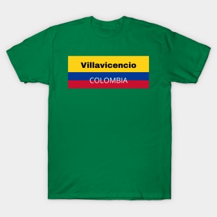 Villavicencio City in Colombian Flag T-Shirt